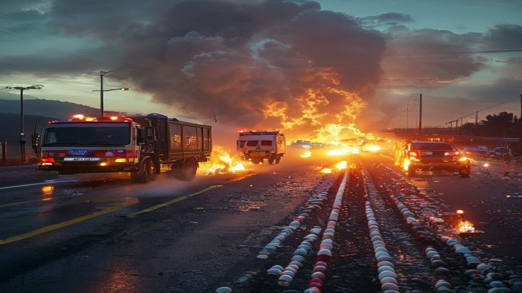 Explosión de pipa deja un muerto y cierra carretera Calpulalpan-Apizaco por horas