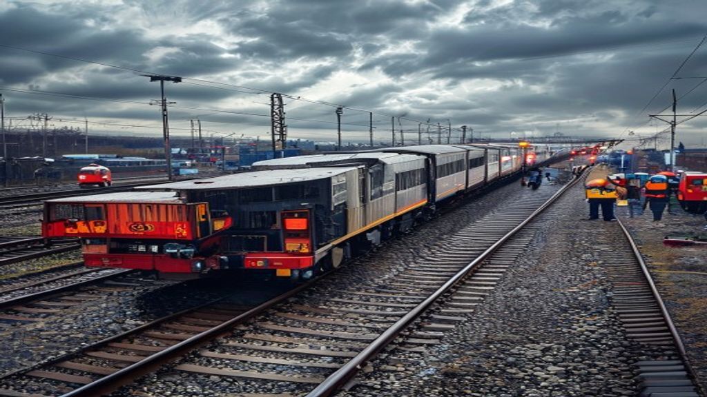 Descarrila tren de carga en Apizaco; autoridades cierran zona por material peligroso